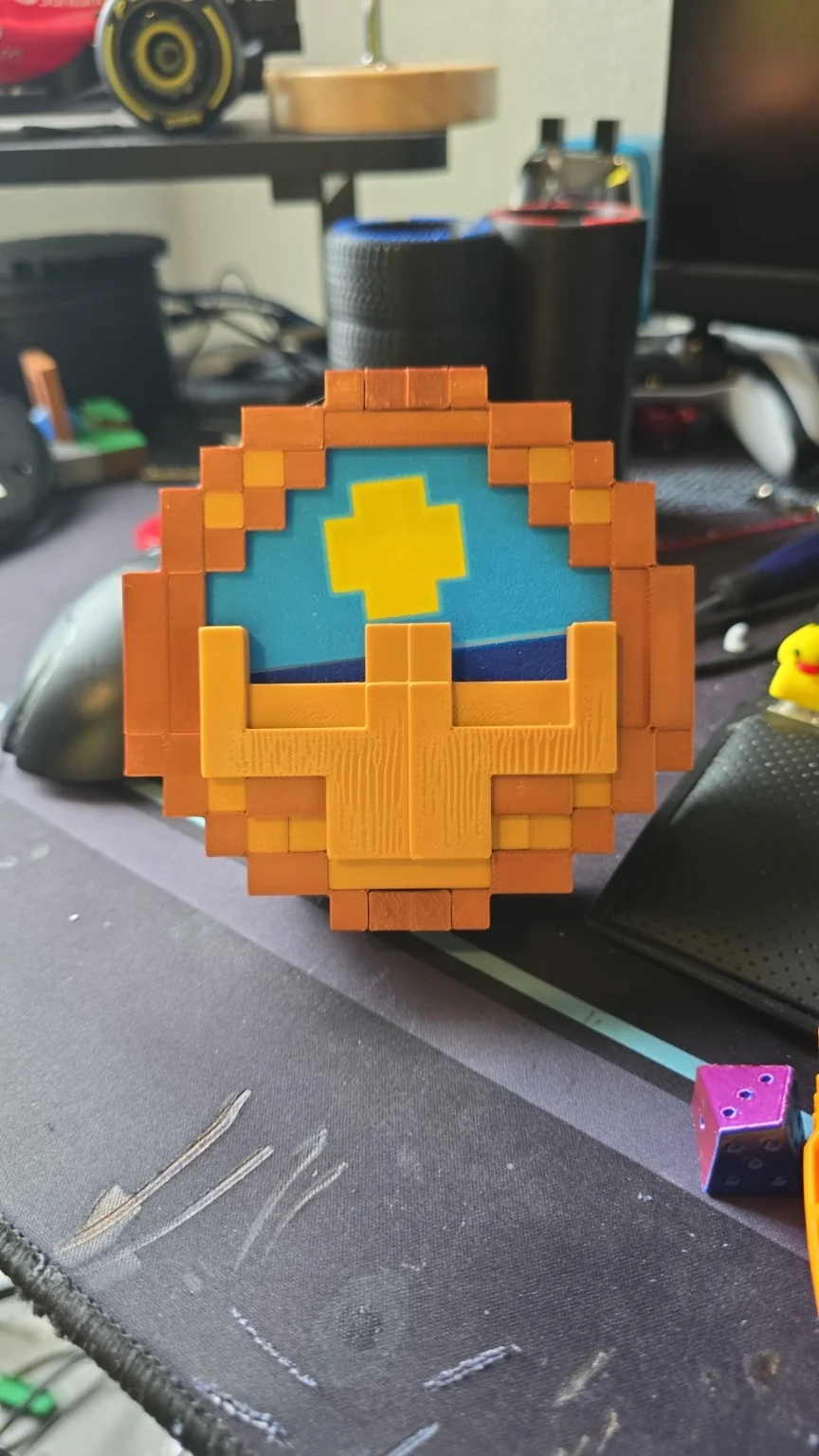 3D-printed Pixel-art coin
