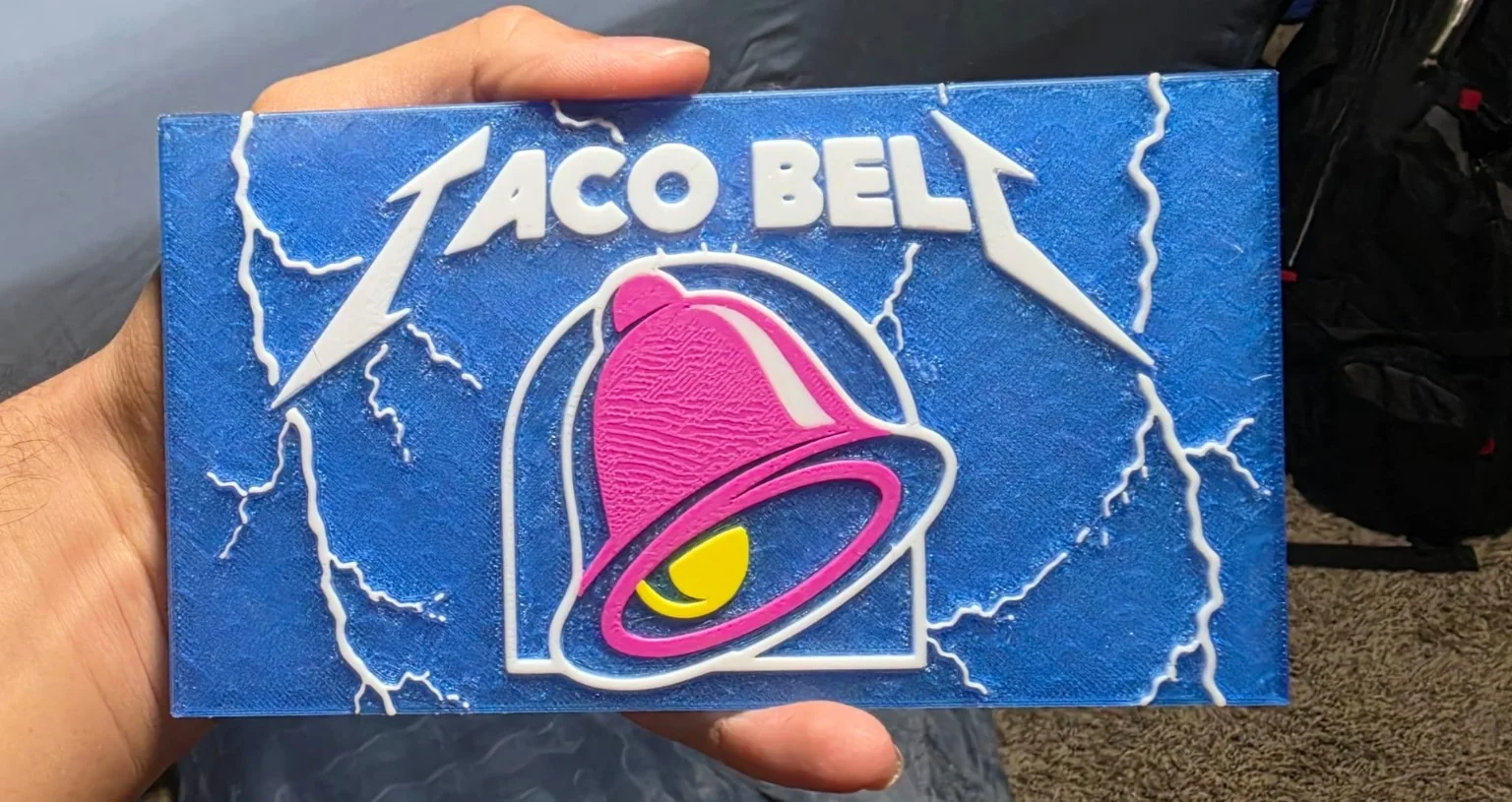 3D-printed Taco Bell sign